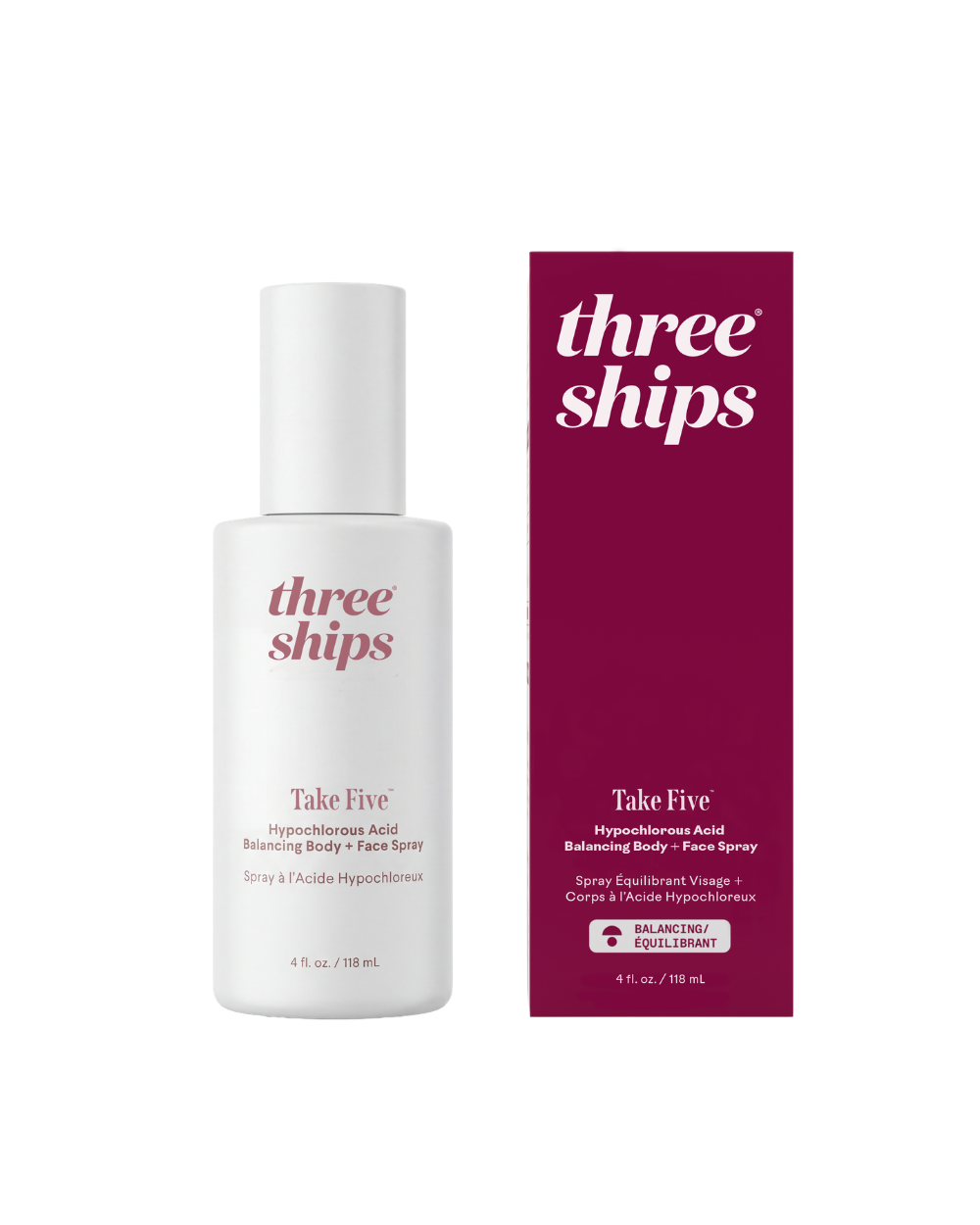 Three Ships - Take Five™ Hypochlorous Acid Balancing Body + Face Spray
