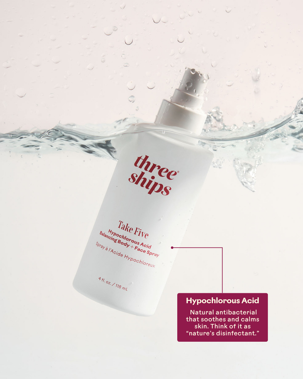Three Ships - Take Five™ Hypochlorous Acid Balancing Body + Face Spray