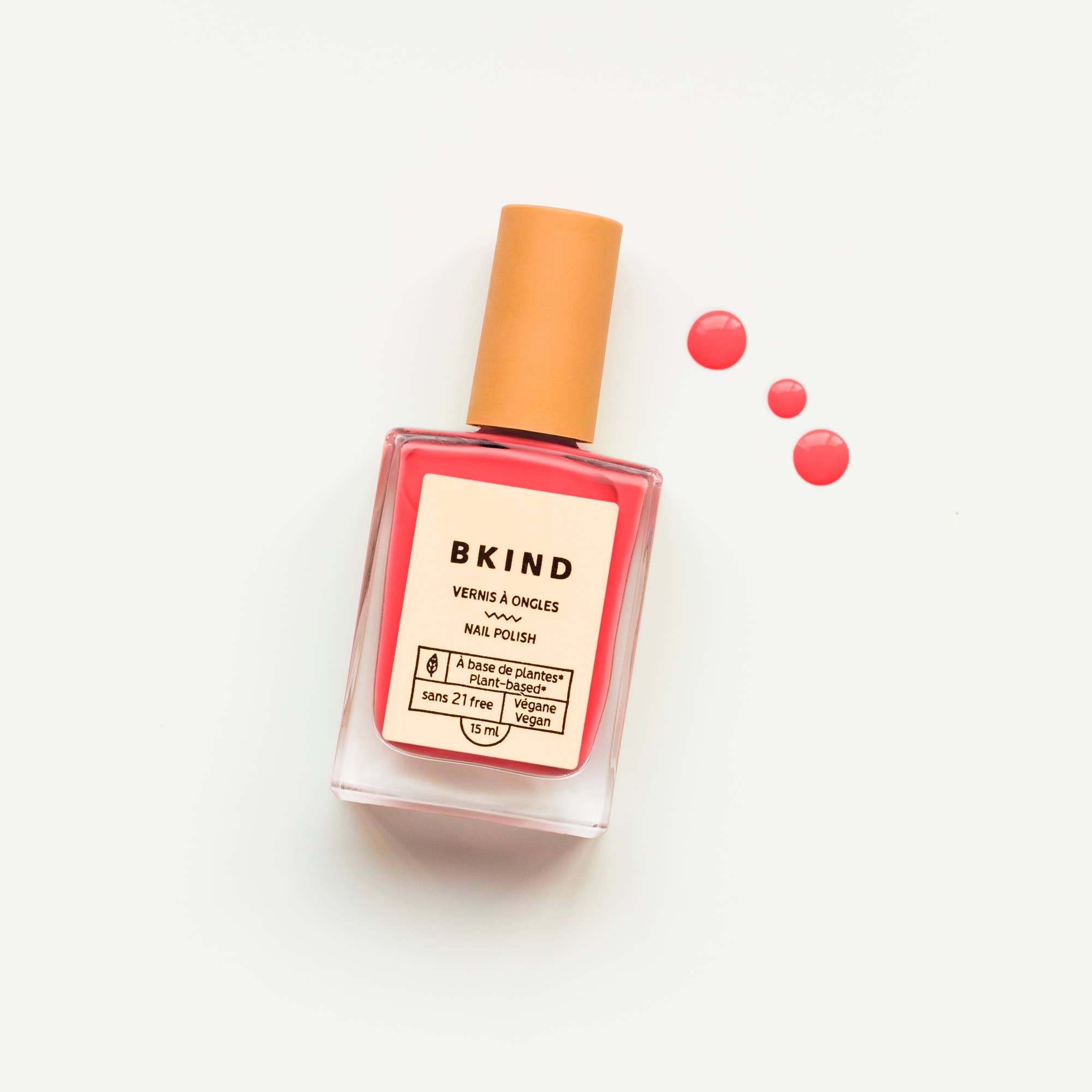 BKIND - Vegan & 21-free Nail Polish - Coral Crush